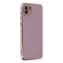 Microsonic Samsung Galaxy A03 Olive Plated Lila Kılıf