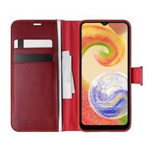 Microsonic Samsung Galaxy A04 Delux Leather Wallet Kırmızı Kılıf