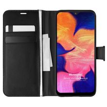 Microsonic Samsung Galaxy A10 Delux Leather Wallet Siyah Kılıf