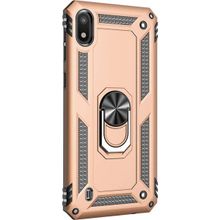 Microsonic Samsung Galaxy A10 Military Ring Holder Gold Kılıf