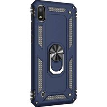 Microsonic Samsung Galaxy A10 Military Ring Holder Lacivert Kılıf