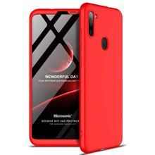 Microsonic Samsung Galaxy A11 Double Dip 360 Protective Kırmızı Kılıf