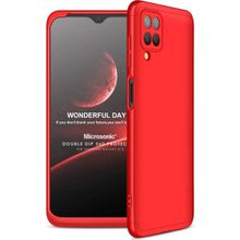 Microsonic Samsung Galaxy A12 Double Dip 360 Protective Kırmızı Kılıf