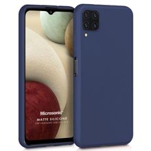 Microsonic Samsung Galaxy A12 Matte Silicone Lacivert Kılıf