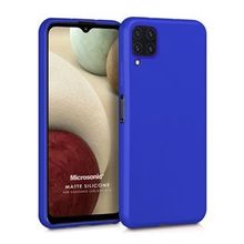 Microsonic Samsung Galaxy A12 Matte Silicone Mavi Kılıf