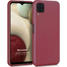 Microsonic Samsung Galaxy A12 Matte Silicone Mor Kılıf