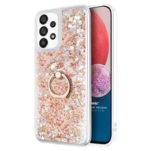 Microsonic Samsung Galaxy A13 4G Glitter Liquid Holder Gold Cep Telefonu Kılıfı