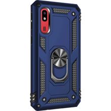 Microsonic Samsung Galaxy A2 Core Military Ring Holder Lacivert Kılıf