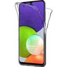 Microsonic Samsung Galaxy A22 4G 6 Tarafı Tam Full Koruma 360 Clear Soft Şeffaf Kılıf