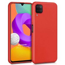 Microsonic Samsung Galaxy A22 4G Matte Silicone Kırmızı Kılıf