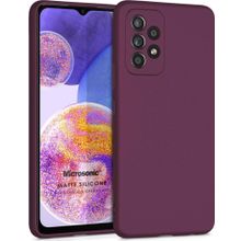Microsonic Samsung Galaxy A23 Matte Silicone Mor Kılıf