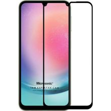 Microsonic Samsung Galaxy A24 Tam Kaplayan Temperli Siyah Cam Ekran Koruyucu