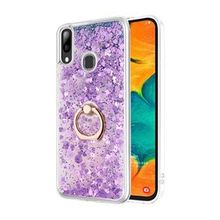 Microsonic Samsung Galaxy A30 Glitter Liquid Holder Mor Kılıf
