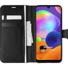 Microsonic Samsung Galaxy A31 Delux Leather Wallet Siyah Kılıf
