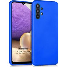 Microsonic Samsung Galaxy A32 5G Matte Silicone Mavi Kılıf