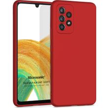 Microsonic Samsung Galaxy A33 5G Matte Silicone Kırmızı Kılıf