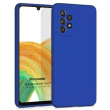 Microsonic Samsung Galaxy A33 5G Matte Silicone Mavi Kılıf