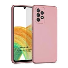 Microsonic Samsung Galaxy A33 5G Matte Silicone Rose Gold Kılıf