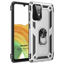 Microsonic Samsung Galaxy A33 5G Military Ring Holder Lacivert Kılıf