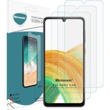 Microsonic Samsung Galaxy A33 5G Screen Protector Nano Glass 3 Adet Cam Ekran Koruyucu