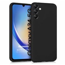 Microsonic Samsung Galaxy A34 Matte Silicone Siyah Kılıf