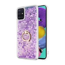 Microsonic Samsung Galaxy A51 Glitter Liquid Holder Mor Kılıf