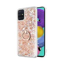 Microsonic Samsung Galaxy A51 Glitter Liquid Holder Pembe Kılıf