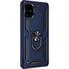 Microsonic Samsung Galaxy A51 Military Ring Holder Lacivert Kılıf