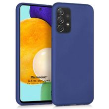 Microsonic Samsung Galaxy A52 Matte Silicone Lacivert Kılıf
