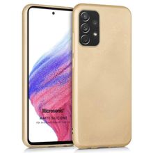 Microsonic Samsung Galaxy A53 5G Matte Silicone Gold Kılıf