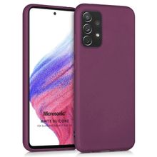 Microsonic Samsung Galaxy A53 5G Matte Silicone Mor Kılıf