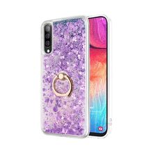 Microsonic Samsung Galaxy A70 Glitter Liquid Holder Gold Kılıf