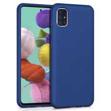 Microsonic Samsung Galaxy A71 Matte Silicone Lacivert Kılıf