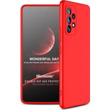 Microsonic Samsung Galaxy A73 5G Double Dip 360 Protective Kırmızı Kılıf