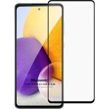 Microsonic Samsung Galaxy A73 5G Tam Kaplayan Temperli Siyah Cam Ekran Koruyucu