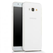 Microsonic Samsung Galaxy A8 Transparent Soft Beyaz Kılıf