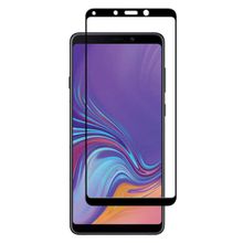 Microsonic Samsung Galaxy A9 2018 Tam Kaplayan Temperli Siyah Cam Cep Telefonu Ekran Koruyucusu