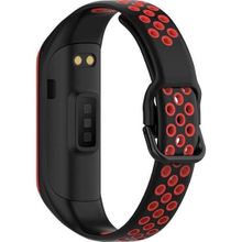 Microsonic Samsung Galaxy Fit 2 R220 Rainbow Sport Band Siyah Kırmızı Kordon