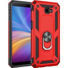 Microsonic Samsung Galaxy J4 Core Military Ring Holder Kırmızı Kılıf