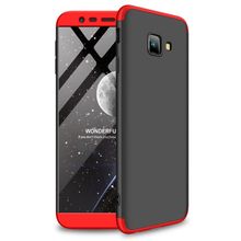Microsonic Samsung Galaxy J4 Double Dip 360 Protective Siyah Kırmızı Kılıf