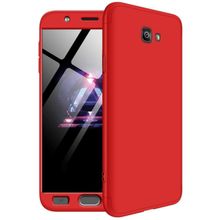 Microsonic Samsung Galaxy J7 Prime 2 Double Dip 360 Protective Kırmızı Kılıf