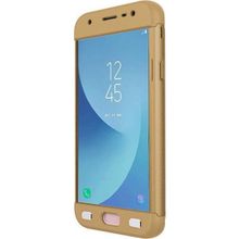 Microsonic Samsung Galaxy J7 Pro Double Dip 360 Protective Gold Kılıf