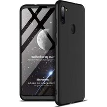 Microsonic Samsung Galaxy M11 Double Dip 360 Protective Siyah Kılıf