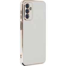 Microsonic Samsung Galaxy M13 Olive Plated Beyaz Cep Telefonu Kılıfı