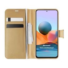 Microsonic Samsung Galaxy M23 Delux Leather Wallet Gold Cep Telefonu Kılıfı