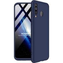 Microsonic Samsung Galaxy M30 Double Dip Lacivert 360 Protective Telefon Kılıfı