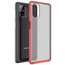Microsonic Samsung Galaxy M51 Frosted Frame Kırmızı Kılıf