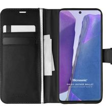 Microsonic Samsung Galaxy Note 20 Delux Leather Wallet Siyah Kılıf
