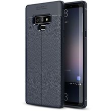 Microsonic Samsung Galaxy Note 9 Deri Dokulu Silikon Lacivert Kılıf