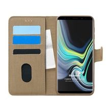 Microsonic Samsung Galaxy Note 9 Fabric Book Wallet Gold Cep Telefonu Kılıf
